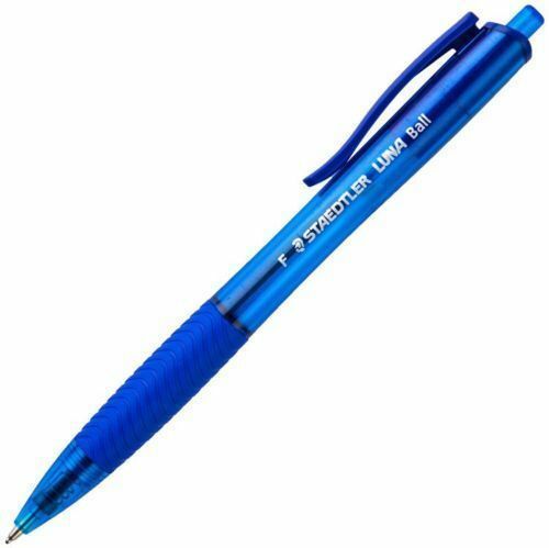 STAEDTLER ปากกาลูกลื่น-คลิก 0.7มม. สเต็ดเล่อร์ Luna4274 หมึกน้ำเงิน (3ด้าม/แพค)