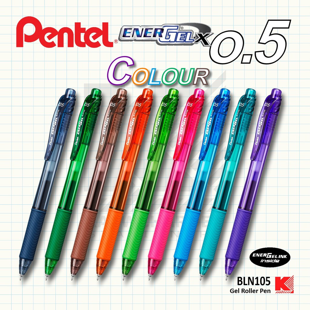 PENTEL ปากกาหมึกเจล-คลิก 0.5 มม. เพนเทล BLN105 สีชมพู