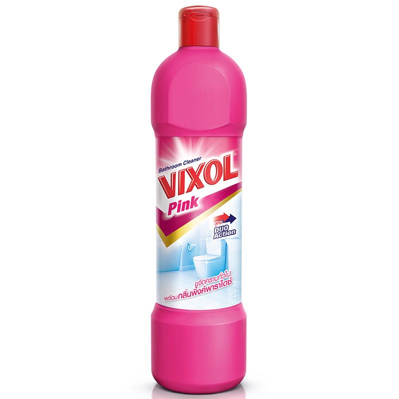 VIXOL น้ำยาล้างห้องน้ำ 450 มล. วิกซอล สีชมพู แบบเติม