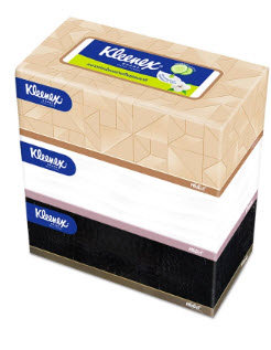 KLEENEX กระดาษเช็ดหน้า คลีเน็กซ์ บียู 135แผ่น แพค 3 กล่อง