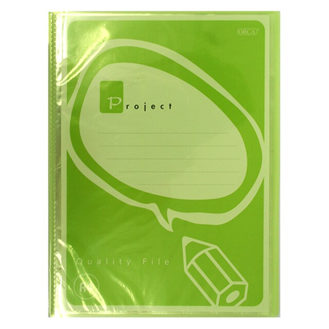 แฟ้มโชว์เอกสาร A4 สีเขียว ออร์ก้า NHA-110