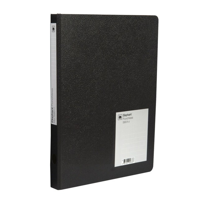 แฟ้มหนีบ A4 สัน 3 ซม. สีดำ ตราช้าง 590