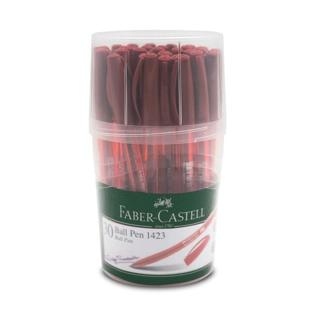 Faber-Castell  ปากกาลูกลื่น 0.5 มม. หมึกสีแดง เฟเบอร์คาสเทล ด้ามสีแดง รุ่น 1423