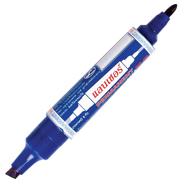 LANCER ปากกามาร์คเกอร์ 2 หัว แลนเซอร์ Duo 288 หมึกสีน้ำเงิน Permanent Marker