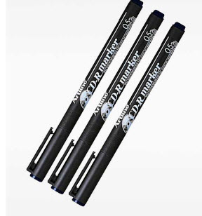 Artline ปากกาเขียนแผ่นซีดี ลบไม่ได้ 0.5 มม. หมึกสีน้ำเงิน อาร์ทไลน์ EK-883