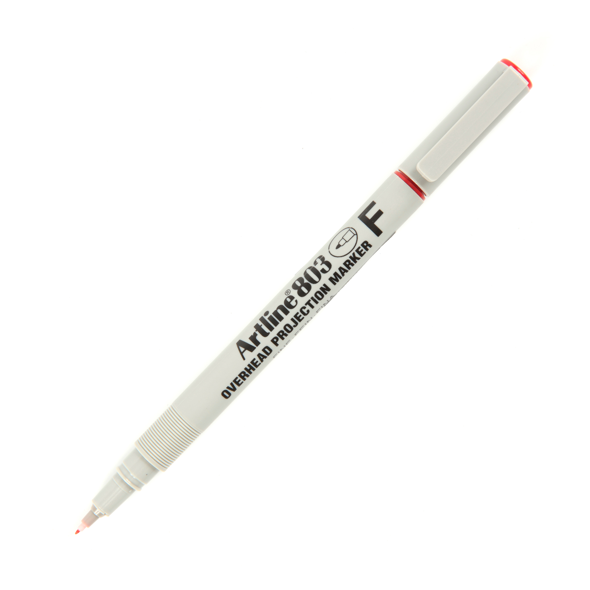 Artline ปากกาเขียนแผ่นใส ลบได้ F สีแดง ขนาด 1.0มม อาร์ทไลน์ EK-803