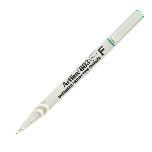 Artline ปากกาเขียนแผ่นใส ลบได้ F สีเขียว 0.5มม. อาร์ทไลน์ EK-803