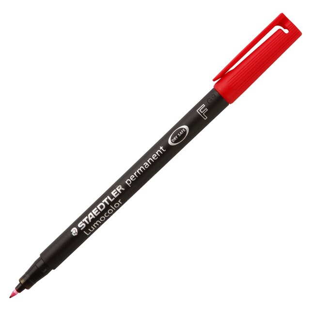 STAEDTLER  ปากกาเขียนแผ่นใส ลบไม่ได้ 0.6 มม. หมึกสีแดง สเต็ดเล่อร์ 318-2