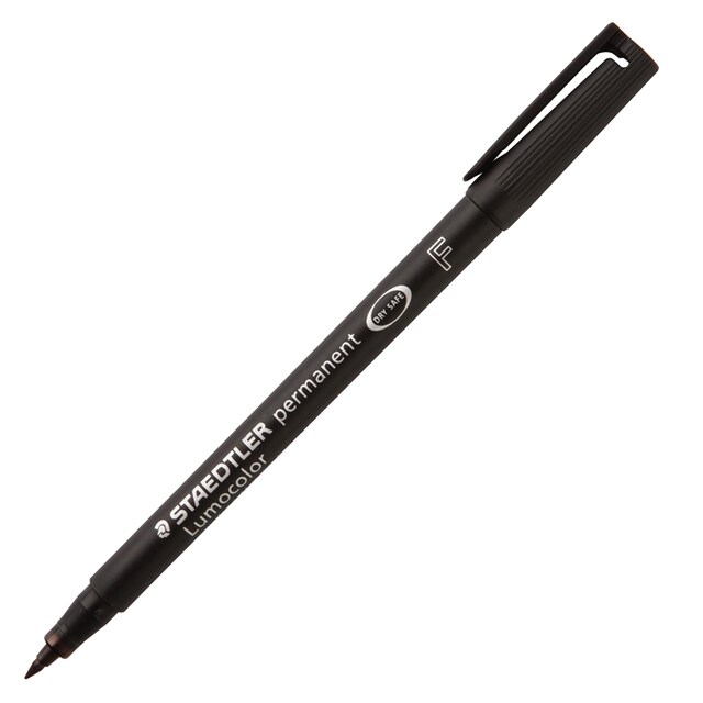 STAEDTLER  ปากกาเขียนแผ่นใสลบไม่ได้ 0.6 มม. หมึกสีดำ สเต็ดเล่อร์ 318-9