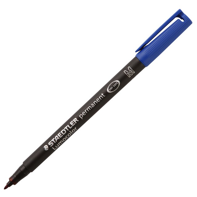 STAEDTLER ปากกาเขียนแผ่นใสลบไม่ได้ 1.0 มม. หมึกสีน้ำเงิน สเต็ดเล่อร์ 317-3