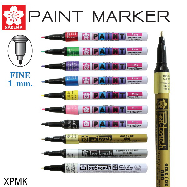 ปากกาเพ้นท์ 1 มม. สีแดง ซากุระ XPMK-19