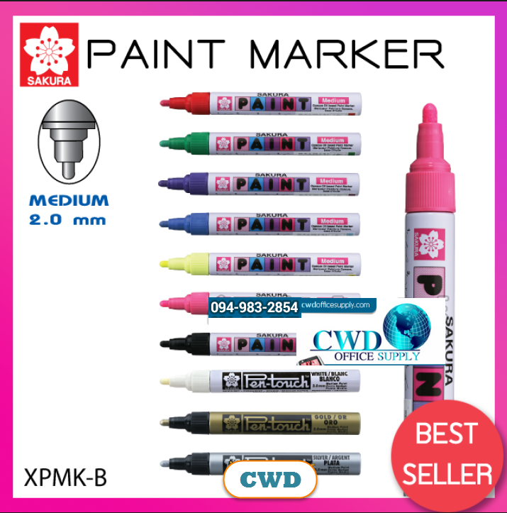 ปากกาเพ้นท์ 2 มม. สีดำ ซากุระ XPMK-B49