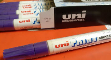 Uni ปากกาเพ้นท์ หัวใหญ่ 2.2-2.8 มม. สีม่วง ยูนิ PX-20