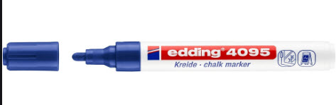 EDDING ปากกาเขียนกระจก ยี่ห้อ เอ็นดิ้ง 4095 สีน้ำเงิน