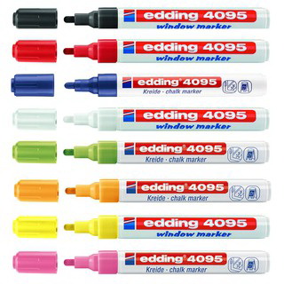 EDDING ปากกาเขียนกระจก ยี่ห้อ เอ็นดิ้ง 4095 สีขาว