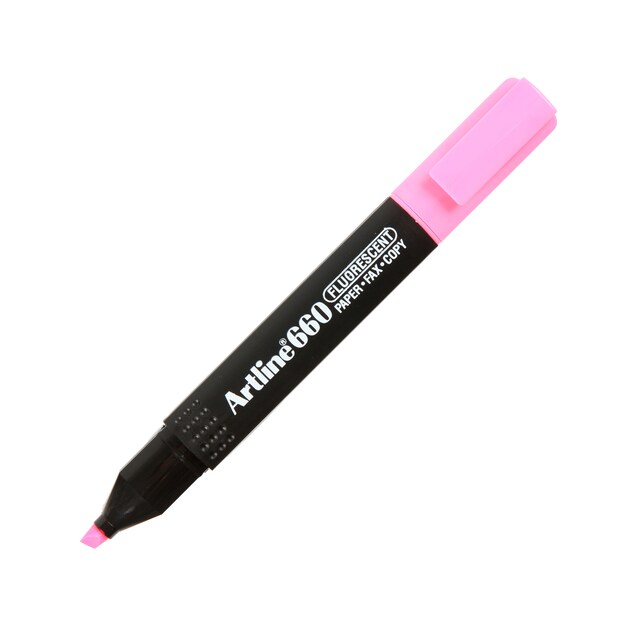 ARTLINE FLUORESCENT ปากกาเน้นข้อความ สีชมพู อาร์ทไลน์ EK-660