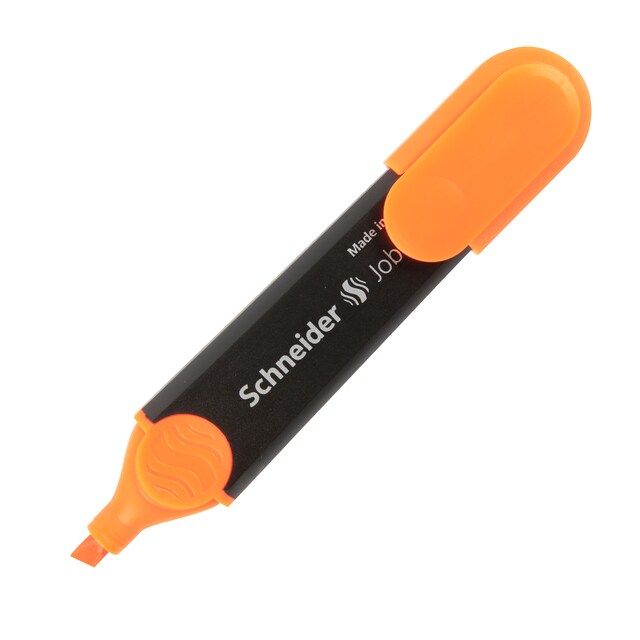 (ซื้อ 1 ด้าม แถม 1 ด้าม) Schneider ปากกาไฮไลท์ ปากกาเน้นข้อความ ชไนเดอร์ SC-150-สีส้ม