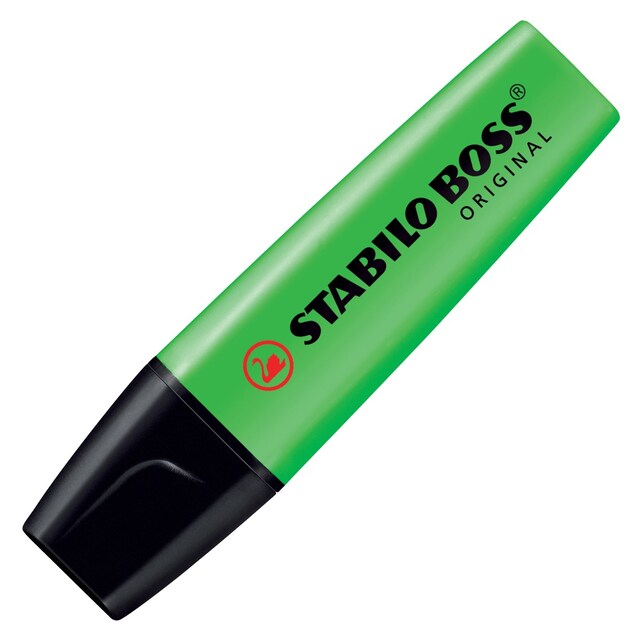 STABILO BOSS ปากกาไฮไลท์ ปากกาเน้นข้อความ สีเขียว สตาบิโล บอส