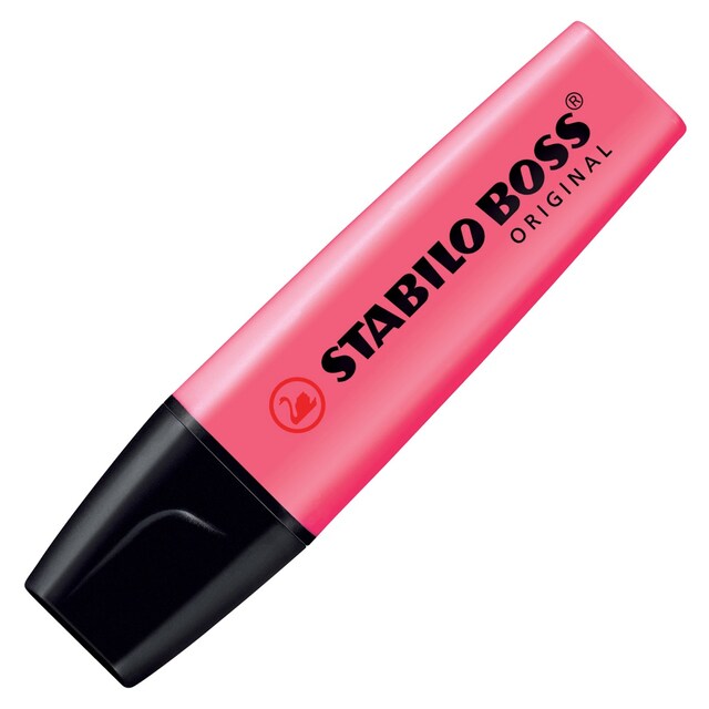 STABILO BOSS ปากกาไฮไลท์ ปากกาเน้นข้อความ สีชมพู สตาบิโล บอส