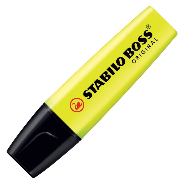 STABILO BOSS ปากกาไฮไลท์ ปากกาเน้นข้อความ สีเหลือง สตาบิโล บอส