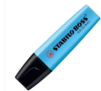 STABILO BOSS ปากกาไฮไลท์ ปากกาเน้นข้อความ สีฟ้า สตาบิโล บอส