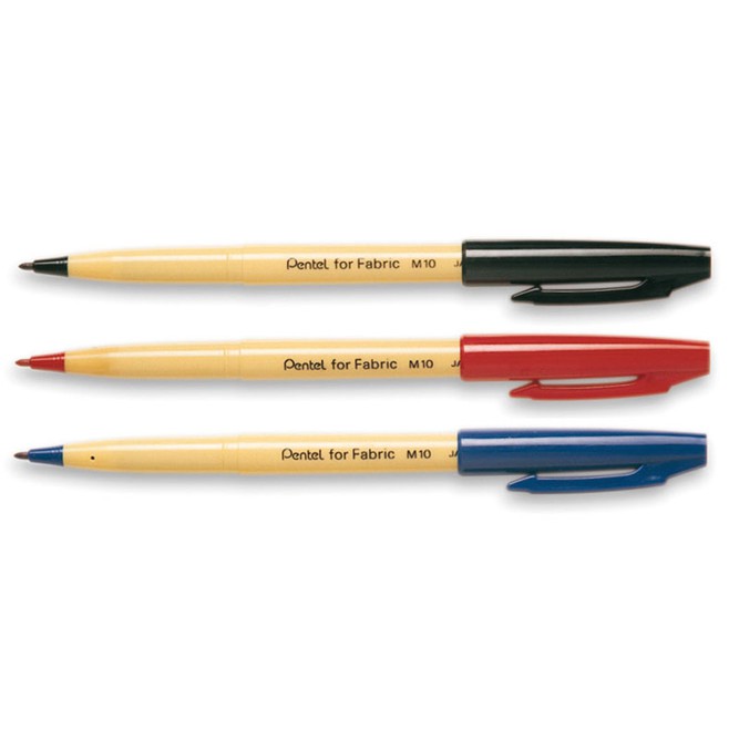 PENTEL  ปากกาเขียนผ้า สีน้ำเงิน  FOR FABRIC M10