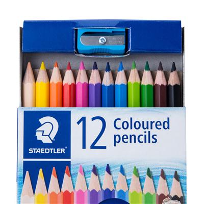 STAEDTLER ดินสอสีไม้ 12สี Coloured pencils (สั้น)