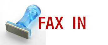 ตรายางสำเร็จรูป ข้อความ "FAX IN