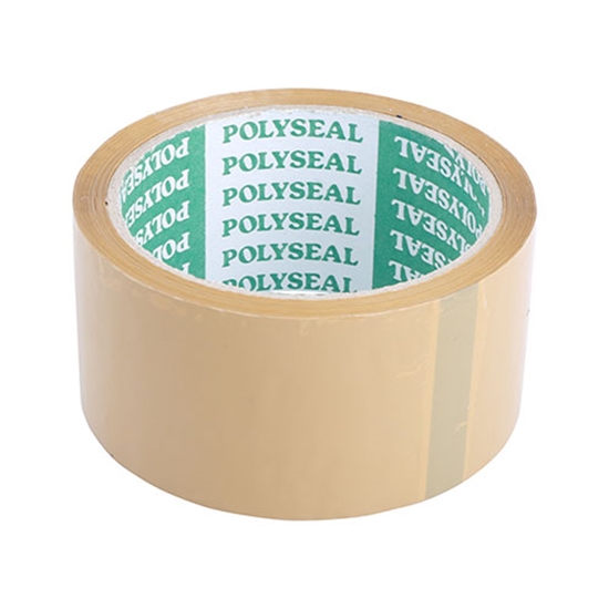 เทปOPPขุ่น(สีชา) 2นิ้วx45หลา POLYSEAL(6/แพ็ค)