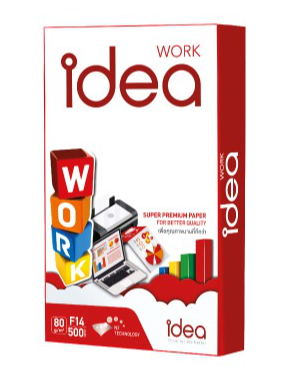 IDEA WORK กระดาษถ่ายเอกสาร F14 80แกรม  (กล่อง5 รีม)