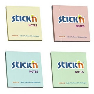 Stick'N  กระดาษโน้ตสติ๊กเอ็น รุ่น21007 สีเหลืองอ่อนพาสเทล ขนาด3x3 นิ้ว  รุ่นมีกาวในตัว