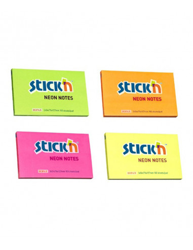 Stick'N  3*5 สีเหลืองนีออน รุ่น 21135 (100แผ่น/ชิ้น)