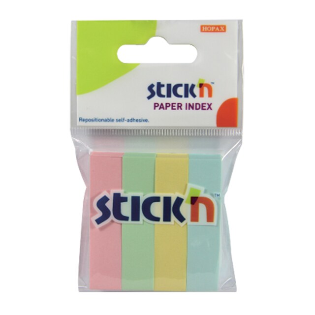 Stick'N  กระดาษโน้ตอินเด็กซ์ กระดาษโน๊ตดัชนี รุ่น 21016P สติ๊กเอ็น แพ็ค/4สี PAPER INDEX