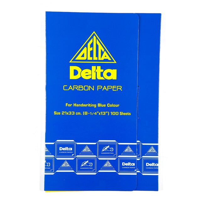 DELTA CARBON PAPER กระดาษคาร์บอน 21x33ซม. สีน้ำเงิน 100แผ่น