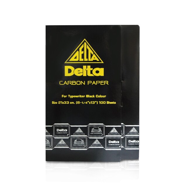 DELTA CARBON PAPER กระดาษคาร์บอน กระดาษก็อปปี้ 21x33 ซม. สีดำ 100 แผ่น