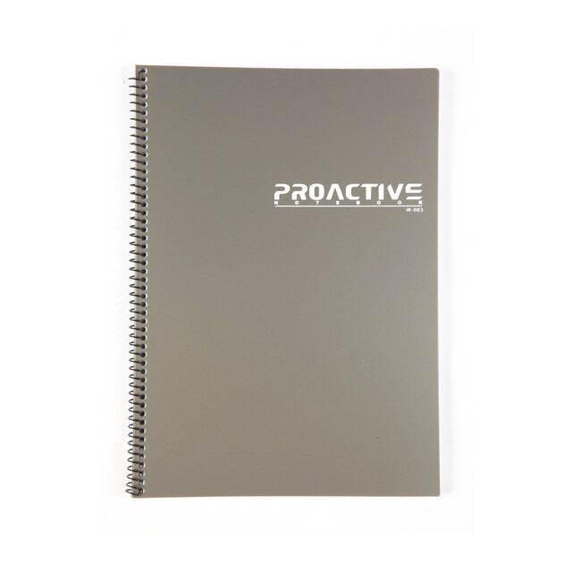 สมุดโน๊ตสันลวด B5 70แกรม เทา ตราช้าง W-003GY