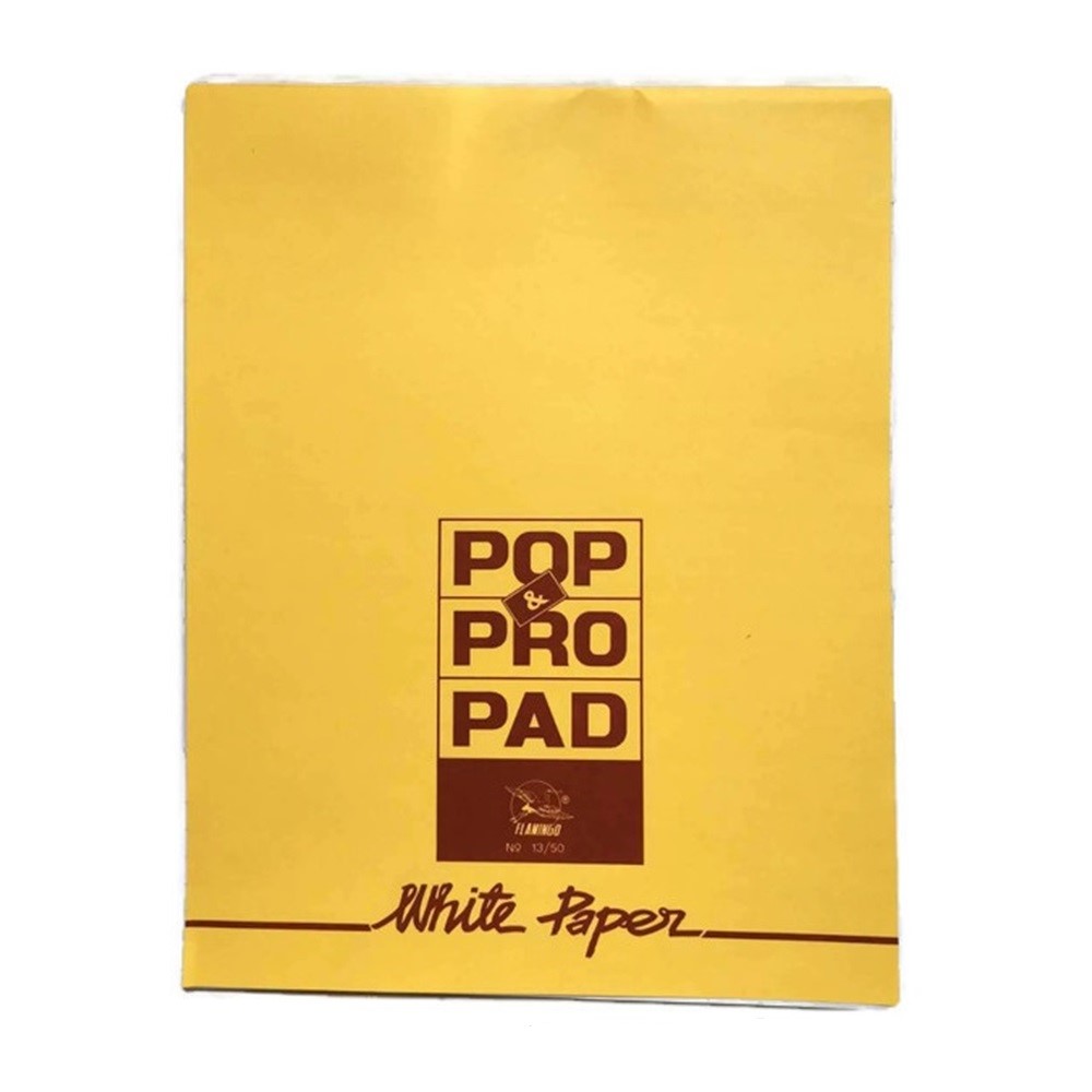 NOTE BOOK FLAMINGO สมุดฉีกมีเส้นสีขาว ฟลามิงโก้ No.13/50 POP PRO PAD